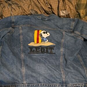 Levi's Premium Blue Denim Joe Cool Snoopy Jacket